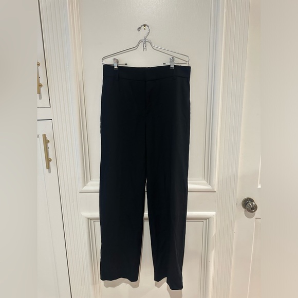 $365 VINCE - Black Wool Blend High Waist Straight Leg Pants Trousers 10 - Picture 3 of 6